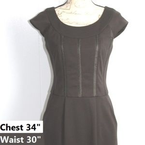 Kay Unger Career Dress Dark Brown Black Size 6